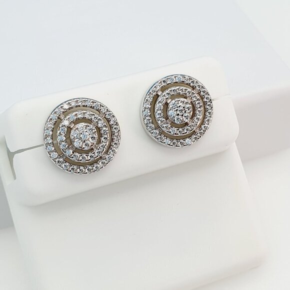 925 Sterling Silver Cubic Zirconia Earrings, U19254839 - Picture 8 of 11